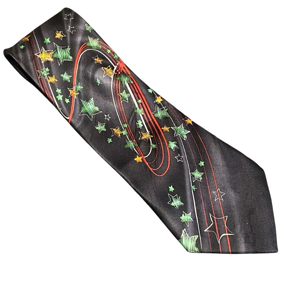 Jerry Garcia NEW YORK AT NIGHT Stars NECK TIE Black Adult Formal Music
